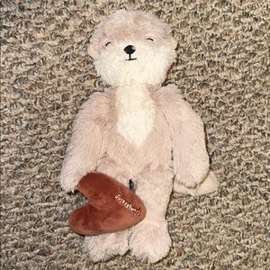 SLUMBERKINS PEBBLE OTTER PLUSH WITH HEART KIN PLUSHY ANIMAL SUPER SOFT SILKY TOY